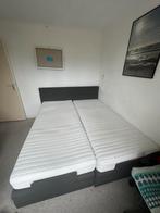 Donker bed 180x200 + matrassen (optioneel), Ophalen, Gebruikt, Zwart, Tweepersoons