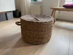 Ronde mand in waterhyacint naturel, Ophalen, Zo goed als nieuw, Rond, Riet