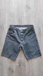 Vintage 80s Levis 501 denim jorts, Gedragen, Grijs, Ophalen of Verzenden, Levi's