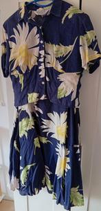 Vintage dames setje: rok en blouse maat xs, Ophalen of Verzenden, Gedragen