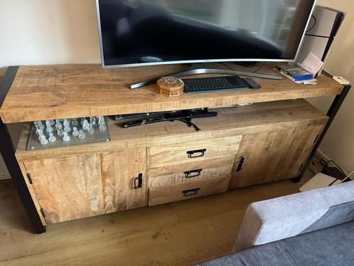 Super mooi hout eiken tv tafel te koop van leenbakker, Huis en Inrichting, Complete inboedels, Ophalen