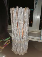 Houten windlicht, groot, Huis en Inrichting, Woonaccessoires | Kandelaars en Kaarsen, 25 tot 50 cm, Ophalen of Verzenden, Zo goed als nieuw