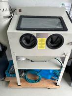 Straalcabine 220L met afzuiger en extra drukvat 100L, Doe-het-zelf en Verbouw, Gereedschap | Overige machines, Ophalen, Zo goed als nieuw