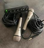 Komplete Karoke set met twee microfoons., Audio, Tv en Foto, Karaoke-apparatuur, Ophalen of Verzenden, Gebruikt, Complete set