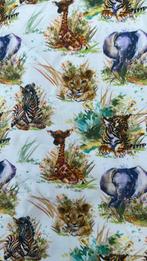 Jungle animals tricot, Hobby en Vrije tijd, Stoffen en Lappen, 120 cm of meer, Nieuw, Ophalen of Verzenden, Katoen