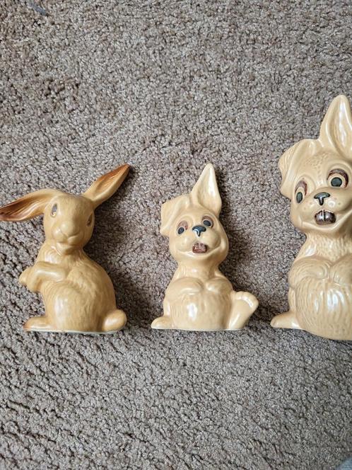 3 x Sylvac konijnen, Verzamelen, Beelden en Beeldjes, Gebruikt, Dier, Ophalen of Verzenden