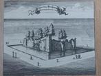 16 / Kasteel Hellenburg - Baarland Zeeland gravure uit 1696, Ophalen of Verzenden