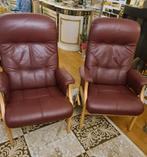 Echt Leer fauteuil, Ophalen, Zo goed als nieuw, Leer