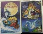 VHS De Kleine Zeemeermin, de Zwanenprinses, zwanen prinses, Cd's en Dvd's, Tekenfilm, Alle leeftijden, Ophalen of Verzenden, Zo goed als nieuw