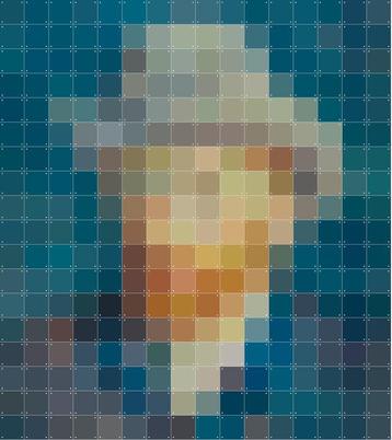 IXXI van Gogh Petrol Pixel 100cm x 140cm beschikbaar voor biedingen