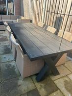 Mooie tuinset met tafel en stoelen, Tuin en Terras, Tuinsets en Loungesets, Gebruikt, Eettafel, 6 zitplaatsen, Ophalen of Verzenden
