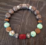 Nieuwe herenarmband van Jaspis en Agaat en Vikingbead, Overige materialen, Met edelsteen, Bruin, Nieuw