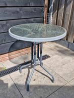 Tuin Tafel - Glas, 60cm Diameter, Ophalen, Gebruikt, Rond, Metaal