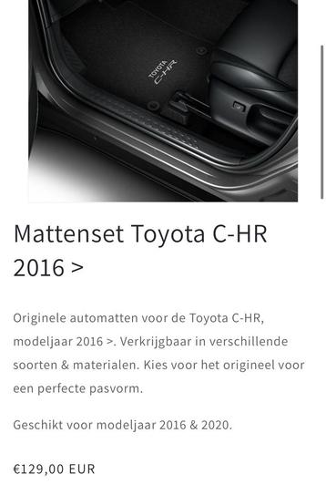 Toyota chr originele mattenset NIEUW beschikbaar voor biedingen