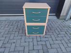 2 x lichteiken Nachtkastje, Gebruikt, Ophalen of Verzenden, 45 tot 65 cm, Minder dan 55 cm