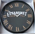 Klok ESTAMINET
rond Ø30CM, Ophalen of Verzenden, Nieuw, Reclamebord, Plaat of Schild, Overige merken