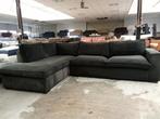 Wood ribstof hoekbank 290x190cm antraciet, ., Ophalen of Verzenden, Zo goed als nieuw, .