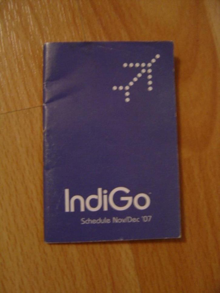 Timetable / dienstregeling IndiGo Airlines winter 2007, Verzamelen, Luchtvaart en Vliegtuigspotten, Zo goed als nieuw, Boek of Tijdschrift