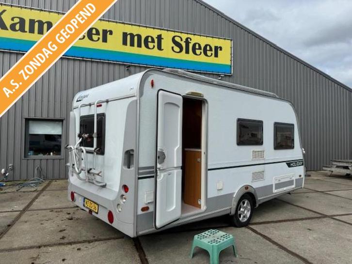 Knaus Eifelland Holiday 420QD 2008 voortent en fietsendrager, Caravans en Kamperen, Caravans, Bedrijf, tot en met 4, 1000 - 1250 kg