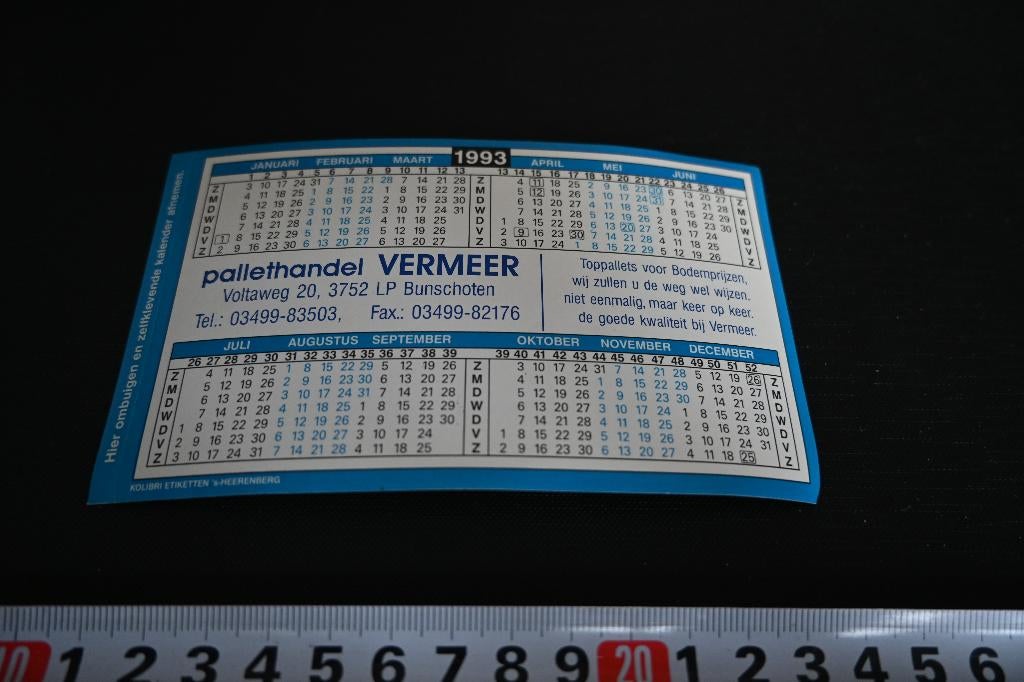 sticker Bunschoten Pallethandel VERMEER Voltaweg 20, Ophalen, Zo goed als nieuw
