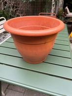 Plantenbak plastic terracotta look, Tuin en Terras, Bloempotten, Ophalen, Kunststof, Gebruikt, Rond