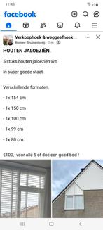 Houten jaloezieën wit, Huis en Inrichting, Stoffering | Gordijnen en Lamellen, Ophalen of Verzenden, Zo goed als nieuw, Wit, 150 tot 200 cm