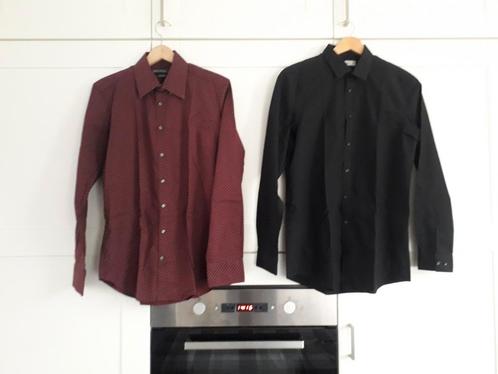 2 slim-fit heren overhemden maat 37/38, Kleding | Heren, Overhemden, Zo goed als nieuw, Halswijdte 38 (S) of kleiner, Rood, Ophalen of Verzenden