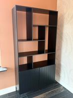 Stijlvolle Woood Gravure wandkast zwart, Ophalen of Verzenden, Zo goed als nieuw, 25 tot 50 cm, Minder dan 150 cm