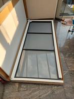 NIEUW stalen schuifdeur 220x90 rookglas, Ophalen, 80 tot 100 cm, 215 cm of meer, Binnendeur