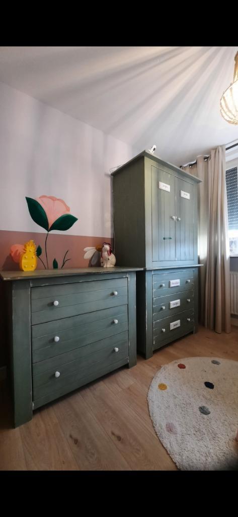 Complete babykamer. Commode, meegroei ledikant en kast, Kinderen en Baby's, Kinderkamer | Complete kinderkamers, Gebruikt, Jongetje of Meisje