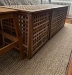 2x Tafel / bankje met deksel en opbergruimte “Hol” van Ikea, Huis en Inrichting, Ophalen, Zo goed als nieuw, 75 cm of meer, Rechthoekig