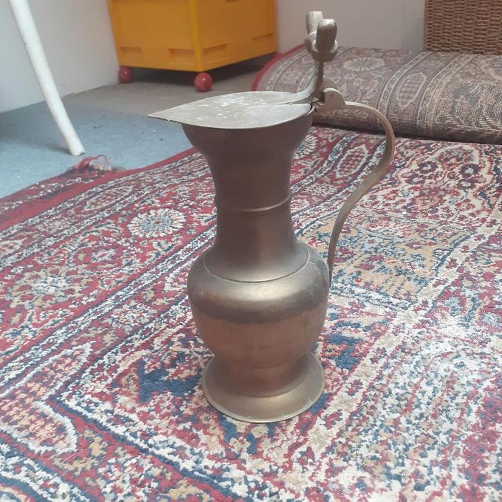 Antieke Bronzen Waterkan met Deksel, Antiek en Kunst, Antiek | Koper en Brons, Brons, Ophalen