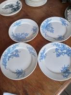 4 borden B.F.K. serienaam REGENT in blauw, Antiek en Kunst, Antiek | Servies los, Ophalen of Verzenden