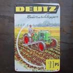 Deutz Fahr 11 PS oldtimer metalen wandplaat, Ophalen of Verzenden, Zo goed als nieuw