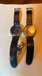 TW STEEL 1302 / 1300 Herenhorloge - Blauw/Bruin, Sieraden, Tassen en Uiterlijk, Horloges | Heren, Overige merken, Leer, Staal