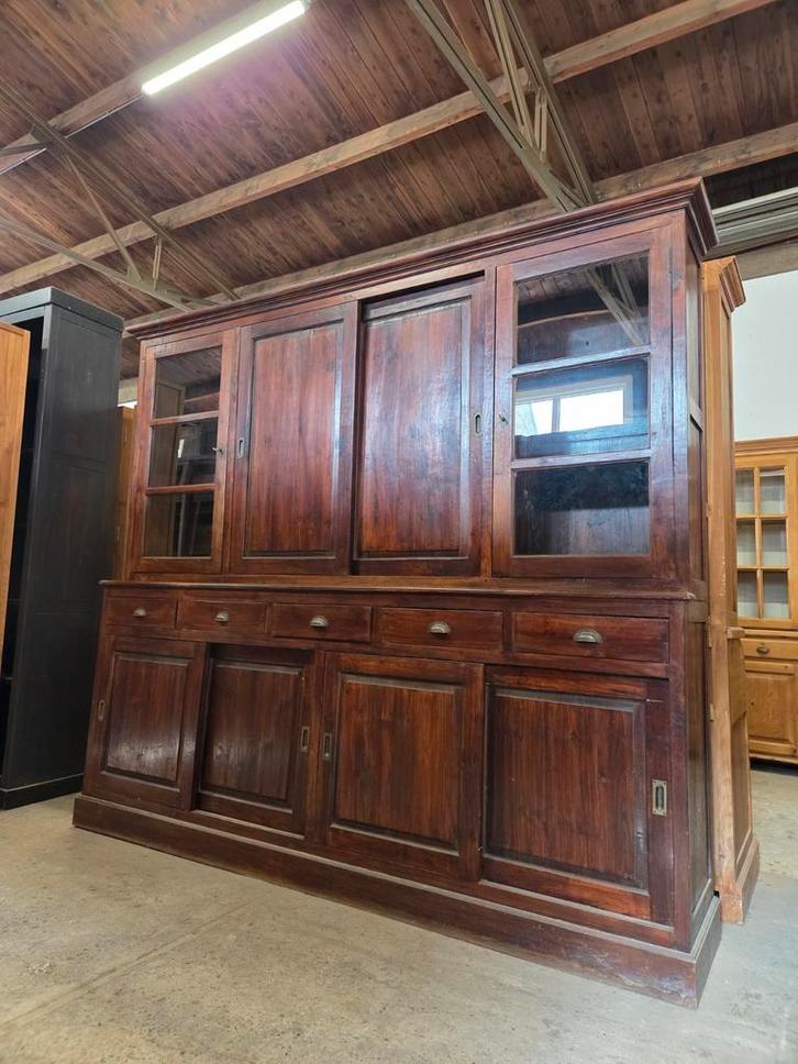 Prachtige buffetkast / boekenkast / vitrinekast / winkelkast, Huis en Inrichting, Kasten | Ladekasten, Zo goed als nieuw, 200 cm of meer