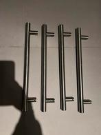 Rvs Deurgrepen 4x, Doe-het-zelf en Verbouw, Hang- en Sluitwerk, Ophalen of Verzenden, Zo goed als nieuw, Rvs, Klink of Kruk