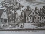 Gravure Amstelveen kerk richting Amsterdam Rademaker 1727, Antiek en Kunst, Kunst | Etsen en Gravures, Verzenden