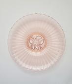Izgs Prachtige serveer schaal gekleurd roze glas vintage, Ophalen of Verzenden