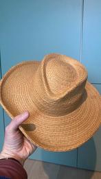 Vintage rieten hoed maat 74, Ophalen of Verzenden, Zo goed als nieuw, One size fits all