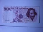 Italië -50 000 Lire- bankbiljet, Postzegels en Munten, Bankbiljetten | Europa | Niet-Eurobiljetten, Verzenden, Italië, Los biljet