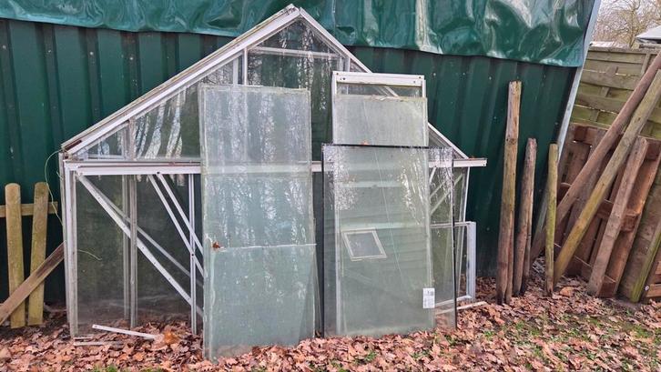 Gratis tuinkas, Tuin en Terras, Kassen, Gebruikt, Aluminium, Glas, Ophalen