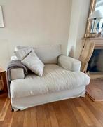 Love seat lichtgrijs linnen bekleding, Ophalen, Gebruikt, Modern klassiek, Stof