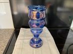 Parelmoer blauwe vaas, Antiek en Kunst, Antiek | Glas en Kristal, Ophalen of Verzenden