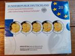 Duitsland 5 x 2 euro Proof 2018 ADGFJ PP 100. HELMUT SCHMIDT, Ophalen of Verzenden, Duitsland, 2 euro, Setje