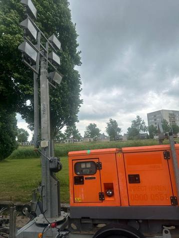 Qas20 Atlas Copco 20 kVA Aggregaat met Lichtmast beschikbaar voor biedingen