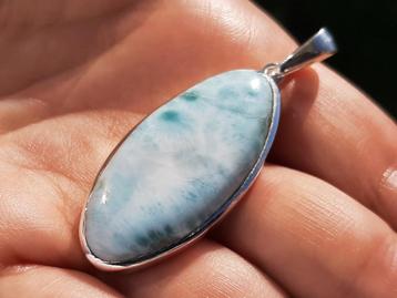 Vanoli Opmerkelijke 925 zilveren kettinghanger met larimar beschikbaar voor biedingen