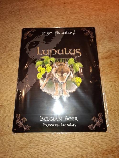 Reclamebord Belgisch bier Lupulus, Verzamelen, Biermerken, Nieuw, Reclamebord, Plaat of Schild, Overige merken, Ophalen of Verzenden