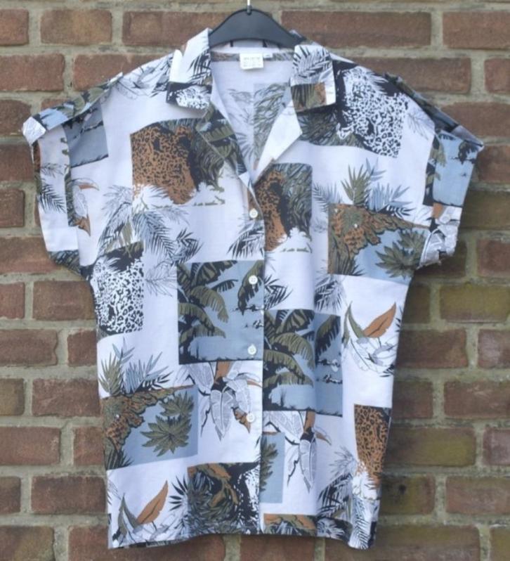 gave Hawaai blouse,aparte print ! ,mt. 40, katoen, Kleding | Dames, Carnavalskleding en Feestkleding, Zo goed als nieuw, Kleding