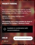 Defqon.1 2026 - Priority parking ticket., Drie personen of meer